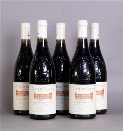 5x 0.75 Cuvée du Vatican Châteauneuf-du-Pape 2005.