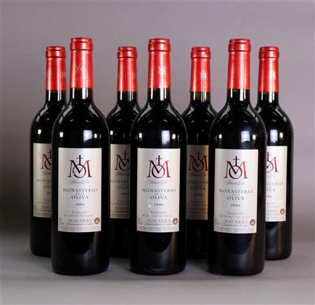 7x 0.75 liter Monasterio de la Oliva Navarra Tempranillo 2006.