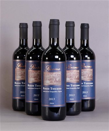 6x 0.75 liter Poggio Nardone Rasne Rosso Toscano 2013.