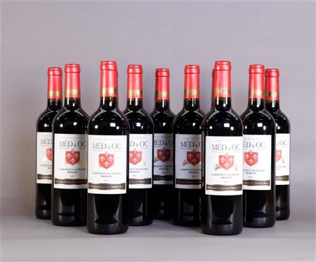 11x 0.75 liter Med & Oc Cabernet-Merlot IGP Pays d'Oc 2015.