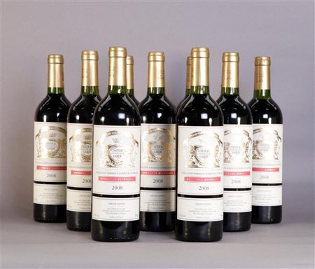 9x 0.75 liter Château La Tulipe de la Garde Bordeaux Supérieur 2008.