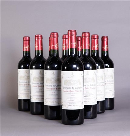 10x 0.75 liter Domaine du Calvaire Lussac Saint-Émilion 2010.