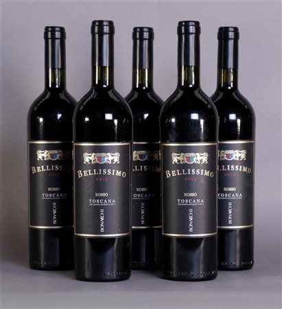 5x 0.75 liter Bonacchi Bellissimo Toscana Rosso 2013.