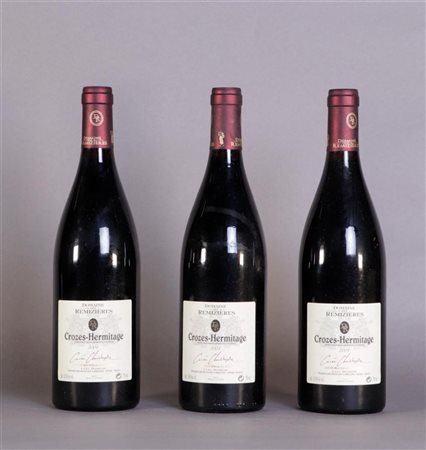 3x 0.75 liter Domaine des Rémizières Crozes-Hermitage 2004.