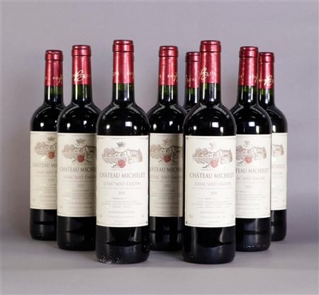 9x 0.75 liter Château Michelet Lussac Saint-Émilion 2011.