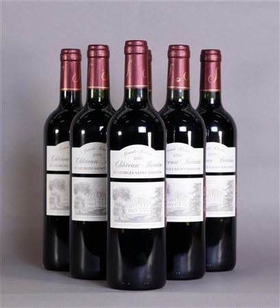 6x 0.75 liter Château Bertin Grande Réserve St-Georges-Saint-Émilion 2010.