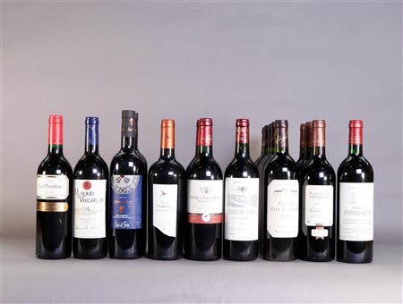 A collection of eighteen diverse wines.