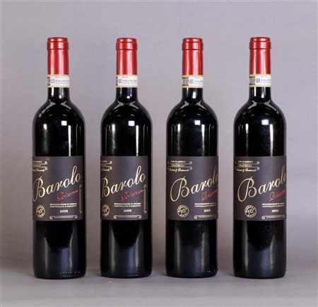 4x 0.75 liter Fratelli Levis Barolo Riserva 2005.