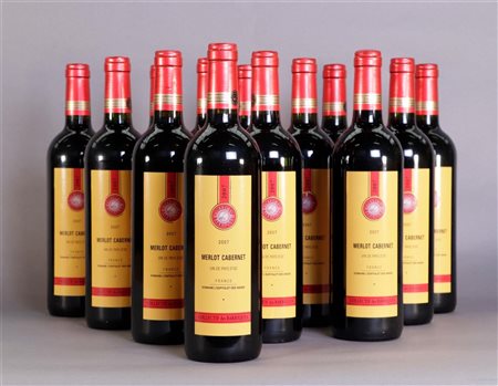 13x 0.75 liter l'Espitalet des Anges Merlot Cabernet 2007.