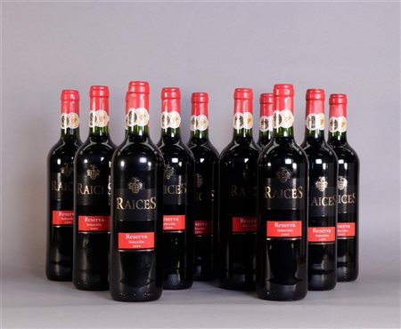 11x 0.75 liter Raíces Reserva Selección 2009.