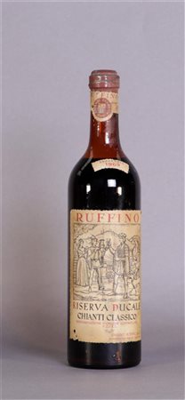 0.75 liter 1969 Ruffino, Chianti Classico Riserva Ducale.