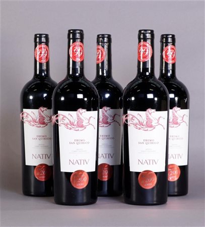 5x 0.75 liter Nativ Eremo San Quirico 2010.