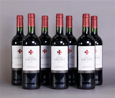 7x 0.75 liter Château La Rose Gachet Lalande de Pomerol 2011.