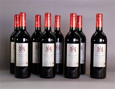 8x 0.75 liter Monasterio de la Oliva Navarra Tempranillo 2006.