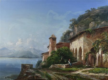 Scuola italiana della metà XIX secolo SANTA CATERINA DEL SASSO, 1855...