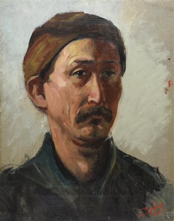 Cesare Bartolena, (1830 - 1903) SENZA TITOLO, 1908 olio su tela, cm 39x30,5...