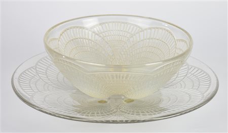 Renè Lalique, (1860 - 1945) "COCQUILLES" COPPA E PIATTO, modelli creati nel...