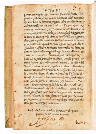 [ROMA] Guevara, Antonio de : Le vite dei diece imperatori, incominciando dal fine di Suetonio, nella lingua italiana tradotte per Mambrino Roseo da Fabriano. Venezia 1544