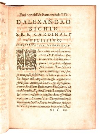 [Roma] Casalio, Giovanni Battista : De antiquis Romanorum ritibus. Auctore Ioanne Baptista Casalio Romano. Roma, ex typographia Andreae Phaei, 1644