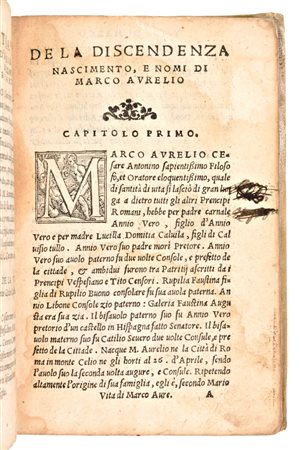 [Roma] de Guevara, Antonio : Vita gesti costumi, discorsi, et lettere di Marco Aurelio imperatore. Venezia, Alessandro de Viano, 1555