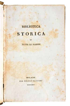 [Storia/Roma] Velleius Paterculus, Caius : Velleio Patercolo Istoria romana. Valerio Massimo, Detti e fatti memorabili. 2 volumi. Milano, Niccolo Bettoni 1826