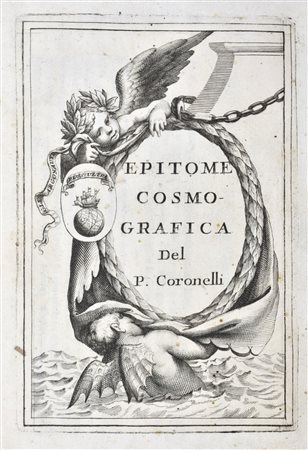 Coronelli, Vincenzo: EPITOME COSMOGRAFICA, O COMPENDIOSA INTRODUTTIONE ALL'ASTRONOMIA, GEOGRAFIA, & IDROGRAFIA, PER L'USO, DILUCIDATIONE, E FABBRICA DELLE SFERE, GLOBI, PLANISFERJ, ASTROLABJ, E TAVOLE GEOGRAFICHE, E PARTICOLARMENTE DEGLI STAMPATI, E 