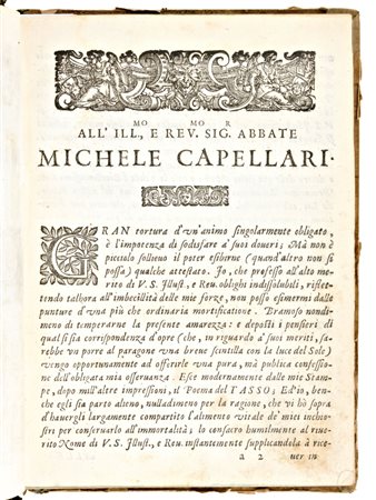 Tasso, Torquato : La Gerusalemme liberata... adornata con bellissime figure a ciascun canto. In Venetia, si uende all'insegna della Sapienza, 1673