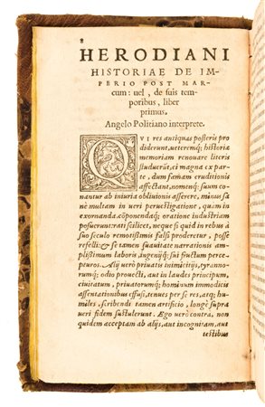 [Herodiano] Herodianus,  Syrus : Herodiani Historiae de imperio post Marcum: vel, de suis temporibus. Angelo Politiano interprete. Lugduni : apud Seb. Gryphium, 1551.