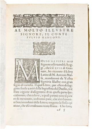 Susio, Giovanni Battista : I tre libri di messer Giovan Battista Susio. Della ingiustitia del duello, et di coloro, che lo permettono... In Vinegia, Gabriel Giolito de Ferrari, 1558