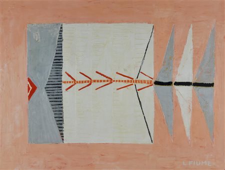 Laura Fiume (1953) SENZA TITOLO olio su tavola, cm 52x70 firma