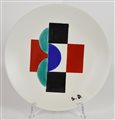 Sonia Delaunay (1885 - 1979) PIATTO, 1968 ceramica smaltata, diam. cm 24...