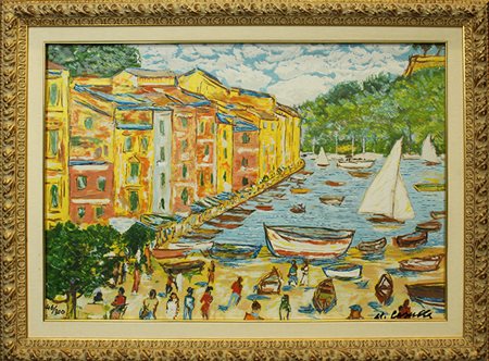 MICHELE CASCELLA, "Domenica a Portofino", 1984