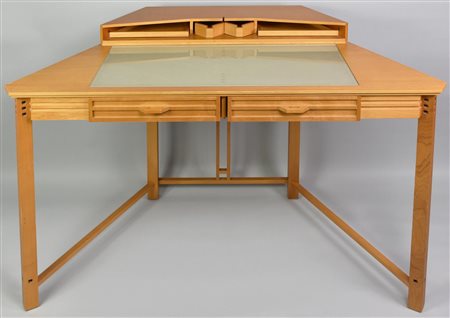 Umberto Asnago SCRIVANIA GALAXY PER GIORGETTI, 1980 scrivania in legno di...