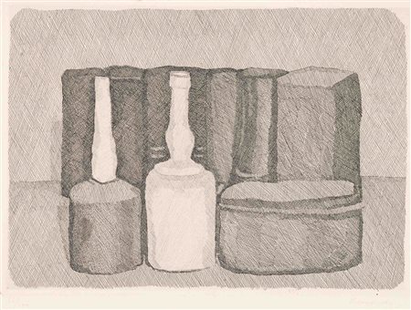 Giorgio Morandi 1890 Bologna-1964 Bologna Natura morta con nove oggetti...