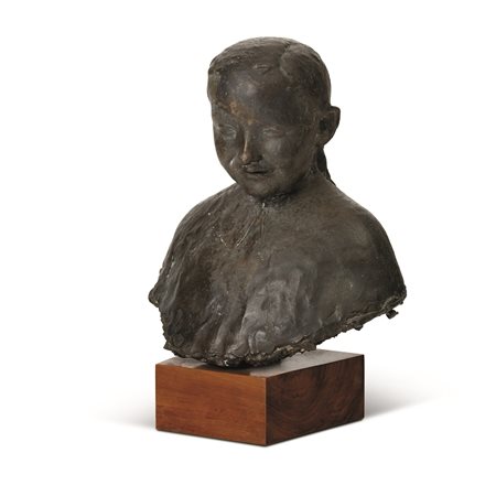 Giacomo Manzù 1908 Bergamo-1991 Roma Busto di Carla scultura in bronzo Alt....