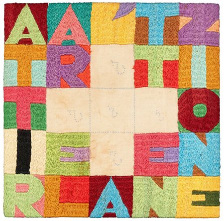 Alighiero Boetti 1940 Torino-1994 Roma Attirare l'attenzione ricamo su...