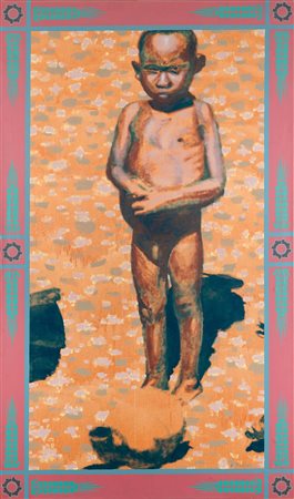 Oleg Tistol Nascita: 1960 The boy olio su tela Largh. 118 - Alt. 199 cm...