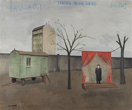 Paolo Ventura Nascita: 1968 Milano Pagliacci tecnica mista e collage su...