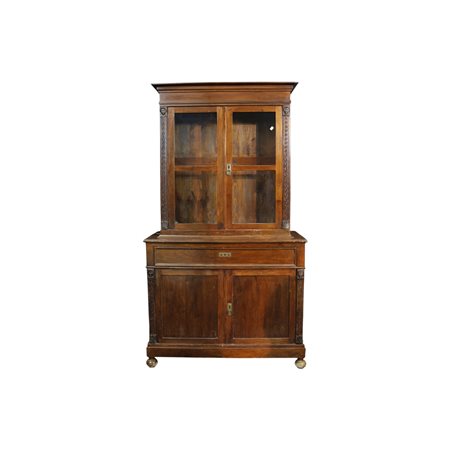 CREDENZA VETRINA A DOPPIO CORPO