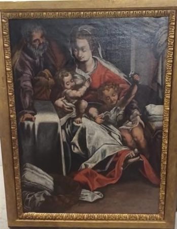  
Scuola di Federico Barocci, primo decennio del XVII secolo. Sacra Famiglia con San Giovannino.  
 