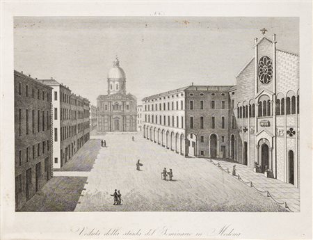 Scuola italiana del secolo XIX - Monumenti e vedute pittoricheStampa24 x 30,5 cm