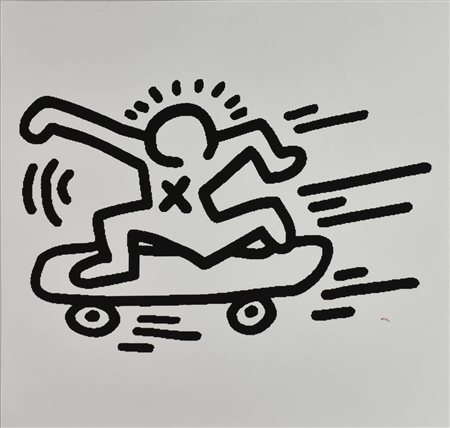 Da Keith Haring SENZA TITOLO, 1988 stampa, cm 50x50; es. 19/40 sul retro:...