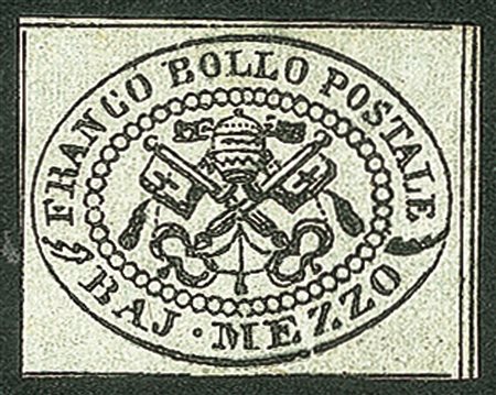 Antichi Stati Italiani - Stato pontificio - 1852 - 1/2 baj (1)