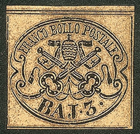 Antichi Stati Italiani - Stato pontificio - 1852 - 3 baj (4b)