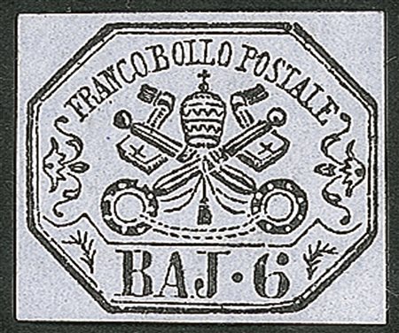 Antichi Stati Italiani - Stato pontificio - 1852 - 6 baj (7A)