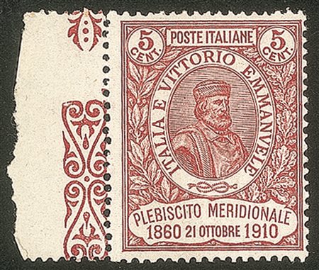 Regno - Vittorio Emanuele III - 1910 - 5 cent carminio Garibaldi (89)