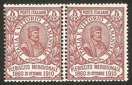 Regno - Coppia del 5 cent Garibaldi (89d)