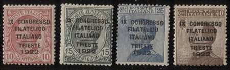 Italia - Regno - Congresso Filatelico Italiano (123/126)