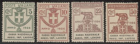 Regno - Vittorio Emanuele III - 1924 - Parastatali - Cassa Nazionale Assic. Inf. Lavoro (17/23)