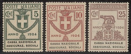 Regno - Vittorio Emanuele III - 1924 - Parastatali - Cassa Nazionale Assicuraz. Sociali (24/29)